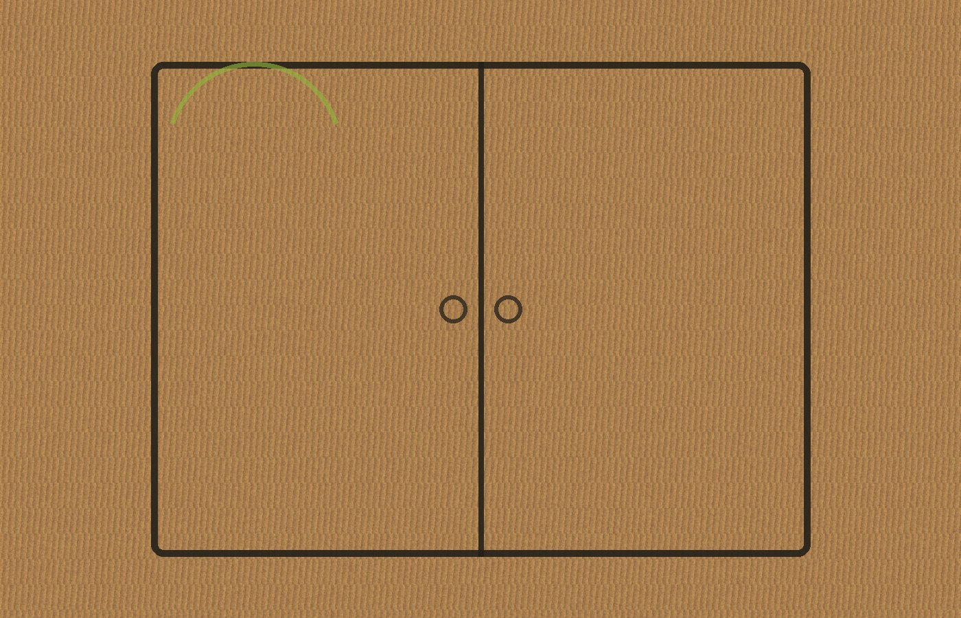 Platzhalterbild: Einbauschrank mit zwei Türen
